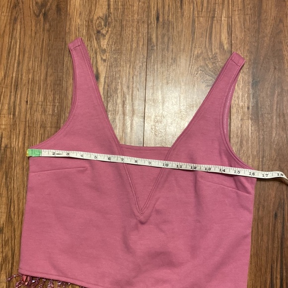 💛 XS 💛 NWT Anthro Tank Cropped Beaded Embellished​ - Picture 8 of 9